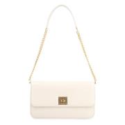 Leren Crossbody Tas met Draaislot Golden Goose , White , Dames