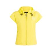 Logo Track Jacket met Cap Sleeves Roberto Cavalli , Yellow , Dames