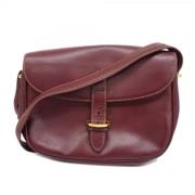 Pre-owned Leather shoulder-bags Cartier Vintage , Red , Dames