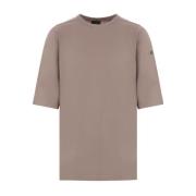 Oversized T-shirt in katoenen jersey Moncler , Brown , Heren