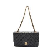 Pre-owned Leather chanel-bags Chanel Vintage , Black , Dames