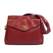 Pre-owned Leather chanel-bags Chanel Vintage , Red , Dames