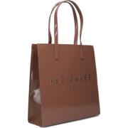 Taupe Crinkon Shopper Tas Ted Baker , Brown , Dames