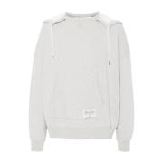 Hoodie met melange-effect en sloganprint Golden Goose , Gray , Heren