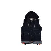 Zwarte militaire stijl capuchonvest Mihara Yasuhiro , Black , Heren