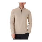 Beige Half Zip Sweater Saint Steve , Beige , Heren