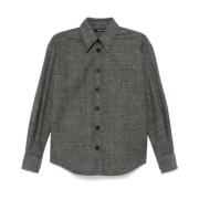 Grijze Wollen Shirt Aw24 Fabiana Filippi , Gray , Dames