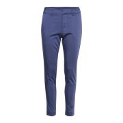 Blauw Indigo Chino Broek Stijlvol Model Kaffe , Blue , Dames