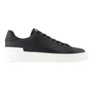 Leather sneakers Balmain , Black , Heren