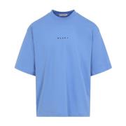 Blauw Lila Katoenen T-Shirt Marni , Blue , Heren