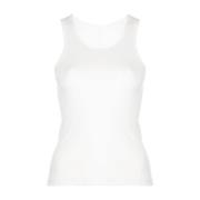 Geribbelde tanktop met gespen Jean Paul Gaultier , White , Dames