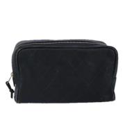 Pre-owned Leather clutches Chanel Vintage , Black , Dames