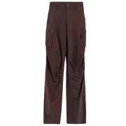 Leren Cargo Broek Salvatore Santoro , Purple , Dames