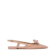 Rose Pink Rockstud Platte Schoenen Valentino Garavani , Pink , Dames