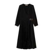 Elegante Nero Jurk voor Vrouwen Twinset , Black , Dames