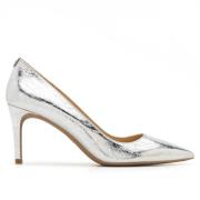 Metallic Crackle Leather Alina Flex Pumps Michael Kors , Gray , Dames