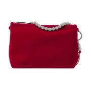 Rode Robijn Zilveren Clutch Tas Jimmy Choo , Pink , Dames