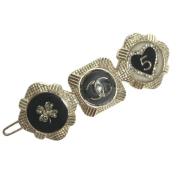 Pre-owned Metal hair-accessories Chanel Vintage , Yellow , Dames