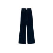 Donkerblauwe wijde flare broek Ami Paris , Blue , Dames