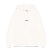 Heren Bianco Sweatshirt Ss25 Msgm , White , Heren