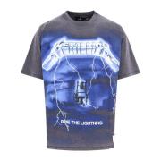 Metallica Print Katoen Hennep T-Shirt Represent , Gray , Heren