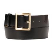 Universele zwart leren riem Kazar , Black , Dames