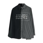 Katoenen Logo Shirt MM6 Maison Margiela , Gray , Heren