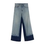 Wijde katoenen jeans MM6 Maison Margiela , Blue , Dames