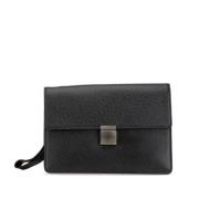 Pre-owned Leather clutches Louis Vuitton Vintage , Black , Dames