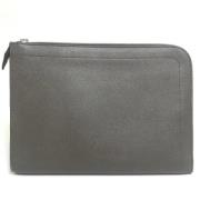 Pre-owned Fabric clutches Hermès Vintage , Gray , Dames