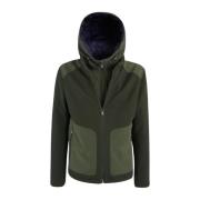 Groene Gebreide Softshell Hoodie YES ZEE , Green , Heren