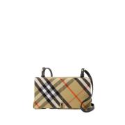 Beige Synthetische Snip Pouch Crossbody Tas Burberry , Beige , Dames