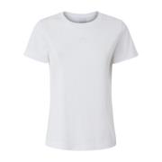 Casual Katoenen T-shirt voor Vrouwen Pinko , White , Dames