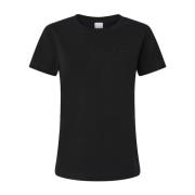 Casual Katoenen T-Shirt voor Vrouwen Pinko , Black , Dames