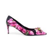 Bloemenprint Stiletto Hakken Dolce & Gabbana , Pink , Dames