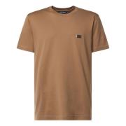 Bruine Smocked T-shirts en Polos Dolce & Gabbana , Brown , Heren