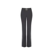 Technische Stoffen Broek met Riem en Gesp Rinascimento , Gray , Dames