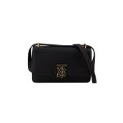 Leather crossbody-bags Burberry , Black , Dames