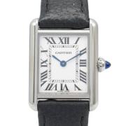 Pre-owned Stainless Steel watches Cartier Vintage , Gray , Dames