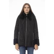 Omkeerbaar Jack met Capuchon en Ritssluiting Baldinini , Black , Dames