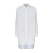 Witte Overhemdjurk Elegante Stijl Loewe , White , Dames