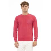 Trendy Trui met Lange Mouwen en Zak Baldinini , Red , Heren