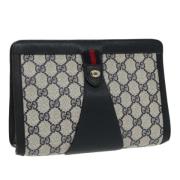 Pre-owned Canvas clutches Gucci Vintage , Blue , Dames