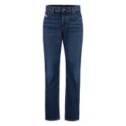 Klassieke Denim Jeans met Metalen Details Diesel , Blue , Heren