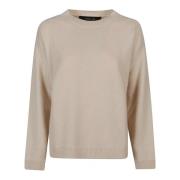 Stijlvolle Neck Sweater Federica Tosi , Beige , Dames