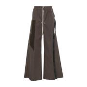 Wijde Pijp Bruine Katoenen Broek Rick Owens , Brown , Heren