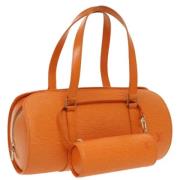 Pre-owned Leather handbags Louis Vuitton Vintage , Orange , Dames