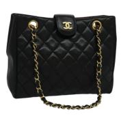 Pre-owned Leather chanel-bags Chanel Vintage , Black , Dames