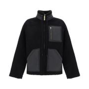 Jas met Shearling Effect en Ritssluiting Moschino , Black , Heren