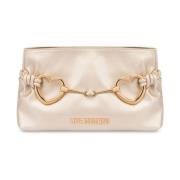 Gouden Schoudertas Elegant en Functioneel Love Moschino , Beige , Dame...